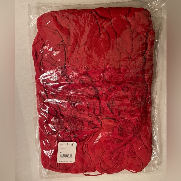 NWT Free People Adella Maxi Slip Dress In Red Size M - Picture 8 of 8